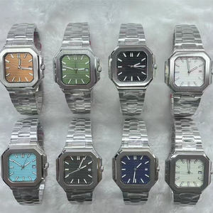 Montre mécanique pour homme tendance, boîtier carré, nouvelle collection, design de luxe, idéale pour les affaires - Product Image 3