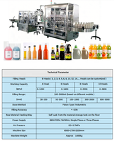 Servomoteur entièrement automatique à 4 têtes PLC 100-1000ml Machine d'embouteillage Machine de remplissage pour shampooing à l'huile de boisson 500ml 200ml Remplissage