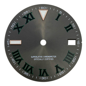 Imalatı 28.5mm boş yuvarlak izle NH35 Dial/36 otomatik hareket buz mavi aydınlık roma Sunray izle yüz parçaları - Product Image 1
