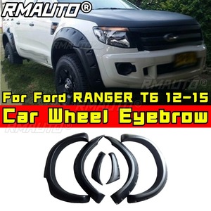 Molduras de rueda para coche, embellecedores de arco de rueda con textura de cuero para Ford RANGER T6 2012-2015, molduras de guardabarros, kit de carrocería - Product Image 2