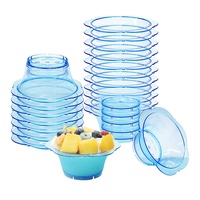 Gobelets jetables en PS/polyéthylène Tengqun, forme florale, transparents, résistants à la décoloration, pour desserts/mousse/gobelets à boisson, 101-200 ml
