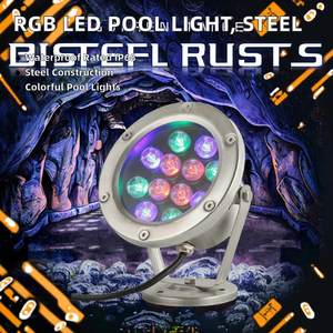 ไฟสระว่ายน้ำใต้น้ำสแตนเลส LED RGBW รีโมทคอนโทรล IP68 กันน้ำกลางแจ้ง 12V - Product Image 2