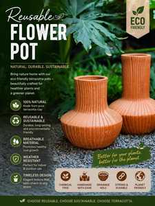 Natural Terracotta Flower <b>Pots</b> Handmade Clay Plant <b>Pots</b> Rustic Garden Planters with Drainage Hole <b>for</b> Succulents Flowers <b>Herbs</b> - Product Image 6