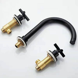 <span class=keywords><strong>Robinet</strong></span> de lavabo double poignée Bronze, Style européen, ancien <span class=keywords><strong>noir</strong></span> mat, <span class=keywords><strong>robinet</strong></span> de lavabo pour la salle de bains - Product Image 3