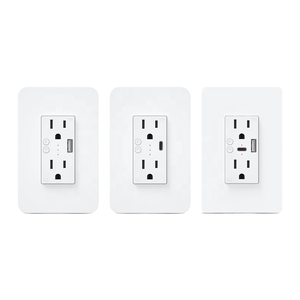 ไวไฟ Moes เต้ารับติดผนังอัจฉริยะพร้อ<span class=keywords><strong>ม</strong></span> USB, ปลั๊ก2หัว15แอ<span class=keywords><strong>ม</strong></span>ป์การควบคุ<span class=keywords><strong>ม</strong></span>การแบ่งไฟแอปสมาร์ทไลฟ์/Tuya รี<span class=keywords><strong>โม</strong></span>ทคอนโทรลขัดจังหวะ - Product Image 1