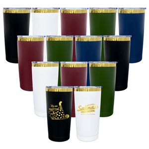 Mugs de voyage isothermes personnalisables avec logo, plaqués or miroir sous revêtement poudré, pour hommes et femmes, 20 oz, pour gravure laser - Product Image 4