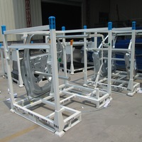 Chariot de transfert robuste et réglable pour pièces automobiles, capacité personnalisable, avec logo, étagère de rangement métallique pour la fabrication