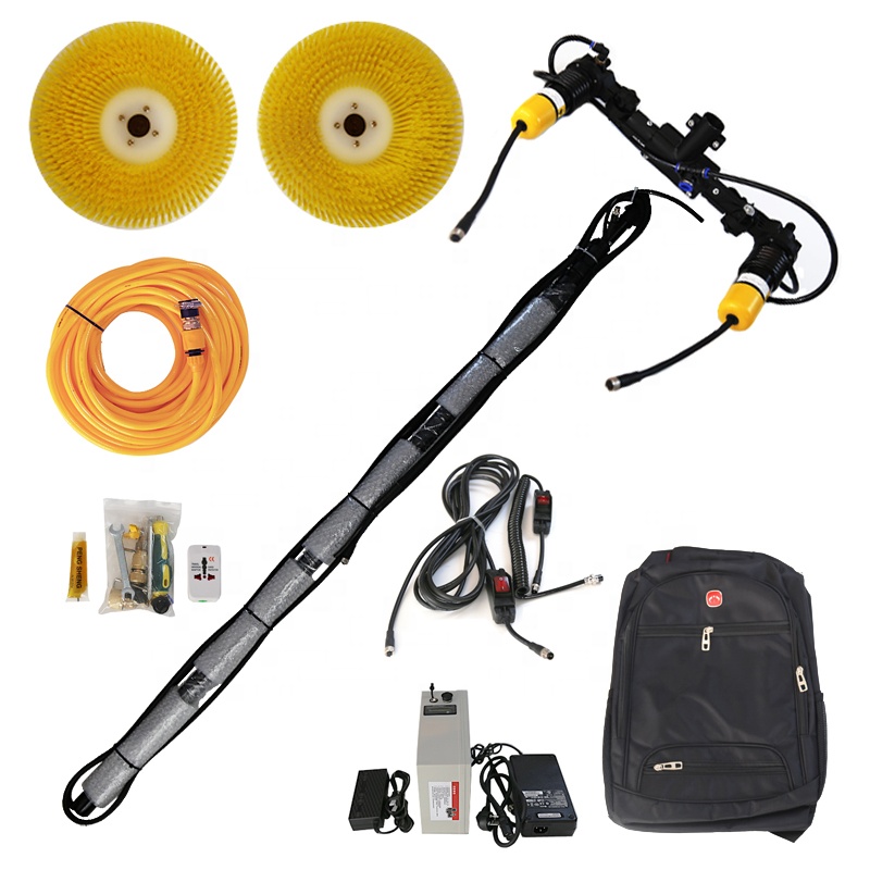 Electric Double Head Photovoltaic Panel Cleaning Brush Glass Cleaning Brush