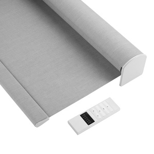 Protector solar remoto personalizado automático Wifi ventana Solar doble cortinas Blackout doble eléctrico motorizado persianas persiana <span class=keywords><strong>de</strong></span> <span class=keywords><strong>lino</strong></span> - Product Image 2