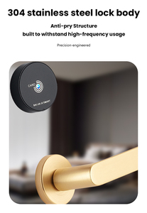 Gold Hot Sell SS304 RFID Hotel Card Door <b>Lock</b> System With Free Management Software Apartment Wooden Handle Smart J03-2 Card Unlo - Product Image 3