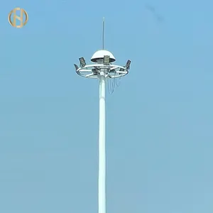 Hot Dip Galvanized High Mast Lighting Pole 50 Aluminum 60 1000w IP65 Halogen Bulbs Warehouse 1500 Watt Led Stadium Lights 1000