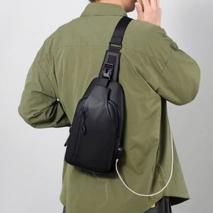 Men's Lightweight Korean Style Crossbody <b>Backpack</b> <b>Simple</b> Fashionable Student Travel Bag with Printable Logo Promotional Features - Product Image 5