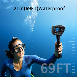 WIFI 4K HD Titreşim Önleyici 21M Su Geçirmez Spor Kamerası, Uzaktan Kumandalı Dokunmatik Çift Ekran Geniş Açılı 128GB Dahili Video - Product Image 2