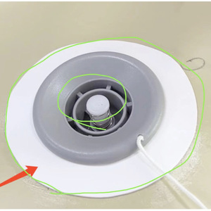 Junta de válvula de aire LCO-SPORT, PVC blanco, sello de goma universal para embarcaciones inflables, para productos inflables - Product Image 1