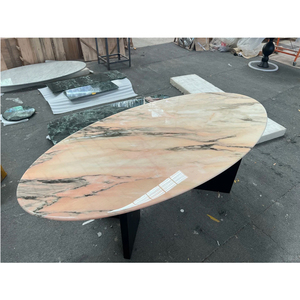 Table ovale en marbre italien Fantastique Rouge <span class=keywords><strong>Rose</strong></span> Breccia Rosa - Product Image 6