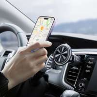Support de téléphone de voiture magnétique flexible réglable à 360 degrés, étanche, en ABS, pour grille d'aération, avec absorption des chocs, GPS
