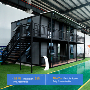 บ้านคอนเทนเนอร์สำเร็จรูป CGCH แบบสองชั้น ทนไฟ ขยายได้ สำหรับรัสเซีย พร้อมห้องน้ำในตัว - Product Image 4
