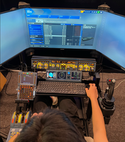 Contrôleur de simulation de vol MCDU avec écran LCD portable et clavier rétroéclairé, idéal pour la création de un cockpit de vol personnel
