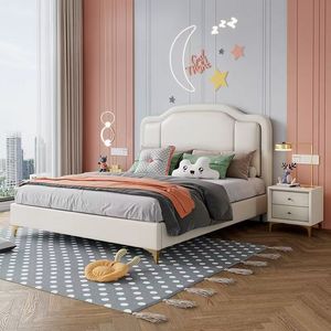 2025 venta al por mayor cama para niños cama de diseño Simple moderno para niños cómodos muebles de dormitorio de cuero conjunto en dormitorio de niños - Product Image 4