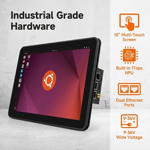 Panneau tactile industriel Rockchip RK3566 RK3588 Ubuntu 24.04 Linux HMI avec RS232/RS485/CAN/4G LTE RK3588 Écran tactile 10 pouces - Product Image 5