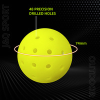 Vente directe d'usine, balles de pickleball rotatives durables sans couture de 74 mm à 48 trous, balles de pickleball de compétition