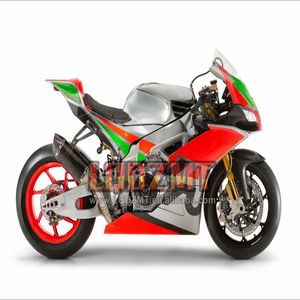 Carénage argent rouge d'injection pour <span class=keywords><strong>Aprilia</strong></span> RS4 <span class=keywords><strong>RSV</strong></span> <span class=keywords><strong>1000</strong></span> <span class=keywords><strong>R</strong></span> RSV1000 RSV1000R 09 10 11 12 13 14 15 2010 2011 2012 2013 2015 12No.18 - Product Image 1