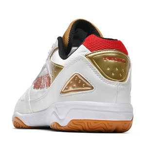 TRECERO Chaussures de sport unisexes en maille blanche et or, à lacets, semelle extérieure en caoutchouc antidérapante, respirantes pour l'été, semelle intermédiaire en EVA - Product Image 3