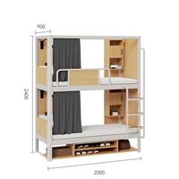 Lit superposé métallique moderne pour dortoir scolaire, taille complète, durable, écologique, personnalisable, réglable, pliable, portable, pour hôtel et étudiants