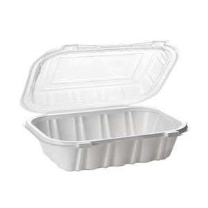 Contenants à hamburger jetables à charnière de 8 pouces, les plus vendus, compatibles micro-ondes, couleur personnalisée, style américain, boîte à lunch - Product Image 5