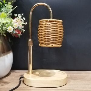 Lámpara Calentadora de Velas Eléctrica, Lámpara de Perfume, Bombilla Halógena Ecológica, Multi-Enchufe, Decoración del Hogar, Velas Aromáticas, Base de Madera de Ratán, ETL - Product Image 3