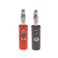 Vente chaude 4mm fiche banane vis lanterne tête sans soudure amplificateur Audio prise bornes en nickel à code couleur