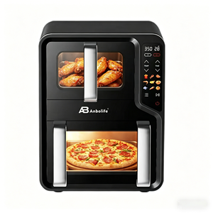 Friggitrice ad Aria <span class=keywords><strong>a</strong></span> Doppio Scomparto Anbolife 12L (5L+7L) con Finestra <span class=keywords><strong>a</strong></span> 360°, Vendita Diretta dalla Fabbrica °   Friggitrice ad Aria con Circolazione d'Aria Calda, <span class=keywords><strong>12</strong></span> Programmi Preimpostati, Antiaderente - Product Image 6