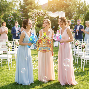 パーティーグッズ バブルガン 卸売 クルミ 動物石鹸おもちゃ 子供用 電動バブルガン ライト付き 自動 ウェディングトイ - Product Image 3