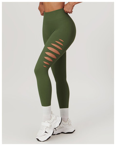 Pantalones deportivos de cintura alta a la moda para <span class=keywords><strong>mujer</strong></span> <span class=keywords><strong>XXL</strong></span> melocotón trasero recorte <span class=keywords><strong>mallas</strong></span> de Yoga sin costuras cintura elástica Spandex para correr al aire libre - Product Image 6