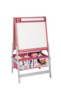 Caballete de Arte de Madera para Niños Toffy & Friends, <span class=keywords><strong>Pizarra</strong></span> <span class=keywords><strong>Blanca</strong></span>, Caballete de Actividades, Muebles Infantiles, Rosa para Niña - Product Image 2
