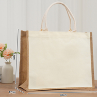 21*23*15cm Harga Pabrik Layanan Desain OEM Tas Jute Kustomisasi Cetak Gambar atau Logo Anda