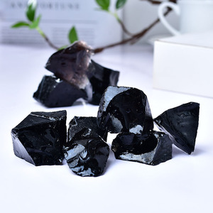 Produsen menyediakan batu alam obsidian kristal mentah batu paving lanskap mentah degaussing - Product Image 1