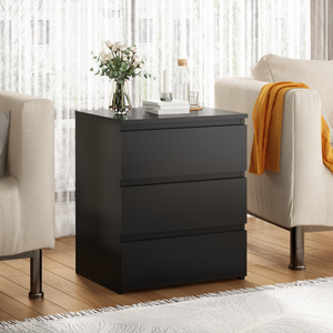 3 <b>Drawer</b> Dresser Set Of 2 <b>Small</b> Wooden Chest Of <b>Drawers</b> For Bedroom Storage Nightstand Side Table - Product Image 2