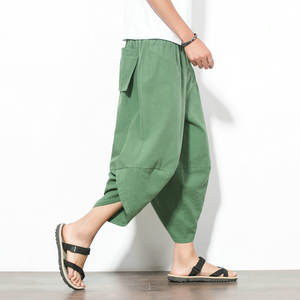 Summer Cotton <strong>Harem</strong> <strong>Pants</strong> Men Casual Hip Hop Trousers Cross Bloomers Calf-Length <strong>Pants</strong> Joggers Streetwear - Product Image 4