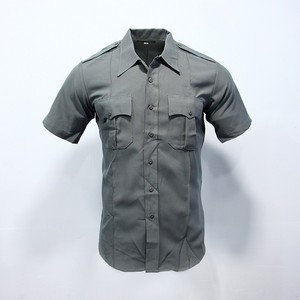 100% ポリエステル半袖ボタンダウンセキュリティガードシャツカスタマイズロゴ白戦術シャツ公共安全専門家 - Product Image 3