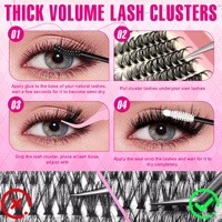 Kit de cils en grappes DIY grande capacité, boucles mixtes, cils pré-coupés, cils individuels volumineux pour salons et distributeurs