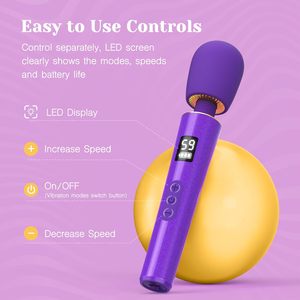 Mini vibrateur baguette jouets sexuels stimulateur de clitoris Vibrations 5 vitesses plaisir puissant jouets pour adultes pour femmes CouplesLED affichage - Product Image 6
