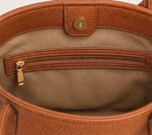 Full Grain Calf Leather Women's Satchel <b>Handbag</b> Classic Elegant Stylish <b>Large</b> Capacity Durable Lightweight - Product Image 2