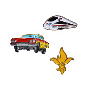 Custom Cast Soft Enamel Lapel Pins with Animal & Letters Design Gold-Plated Finish for Father's Day & Holiday Gifts - Product Image 1