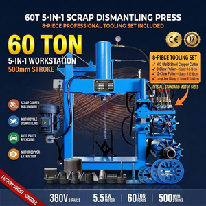 QDLSF 60 Toneladas 5 en 1 Equipo <span class=keywords><strong>de</strong></span> Desmontaje <span class=keywords><strong>de</strong></span> Motores Automotrices, Prensa Hidráulica para Trituración <span class=keywords><strong>de</strong></span> Chatarra <span class=keywords><strong>de</strong></span> Aluminio y Desmontaje <span class=keywords><strong>de</strong></span> Núcleos <span class=keywords><strong>de</strong></span> Bombas <span class=keywords><strong>de</strong></span> Motor - Product Image 1