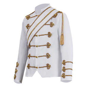 Traje de Cantante Medieval en Colores Blanco y Negro, Traje de Rockero con Lentejuelas, <span class=keywords><strong>Disfraces</strong></span> de Halloween Modernos para Hombre - Product Image 2