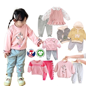 Autunno inverno <span class=keywords><strong>vestiti</strong></span> per bambini tuta per bambini tuta per bambini da <span class=keywords><strong>1</strong></span> a 6 anni 2 pezzi set di abbigliamento per bambine - Product Image 2