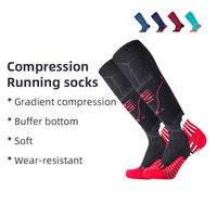 Chaussettes de compression montantes pour le sport, la course et l'équitation, à séchage rapide, antibactériennes, respirantes, en tricot, imprimées numériquement, pour l'automne