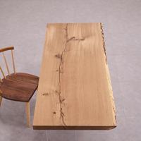 Table en bois massif de chêne blanc de luxe, très populaire, contemporaine, pour salle à manger, bureau, hôtel, table simple et rustique pour restaurant