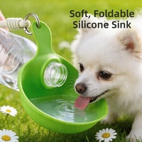 Dispensador de Agua Portátil de Silicona para Mascotas, Botella de Agua Portátil de Silicona para Beber al Aire Libre, para Paseos